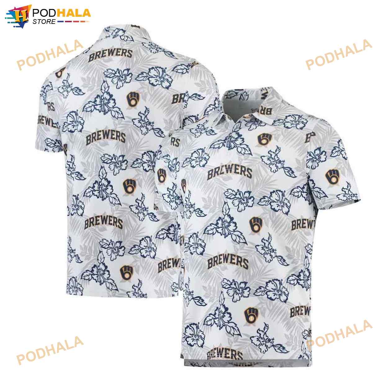 Milwaukee Brewers Performance 3D Funny Hawaiian Shirt Milwaukee Brewers Performance 3D Funny Hawaiian Shirt