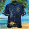 Milwaukee Brewers Tropical Island Sun Funny Hawaiian Shirt
