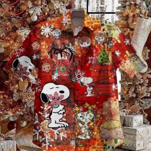 Mindflayer Christmas Dog Vintage Short Sleeve 3D Funny Hawaiian Shirt