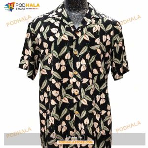 Mini Anthurium Black Funny Hawaiian Shirt