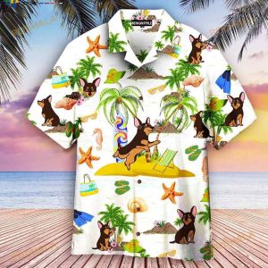 Miniature Pinscher Dog Tropical 3D Funny Hawaiian Shirt