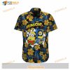 Minions Batman Robin Minions Flower Tropical Blue Funny Hawaiian Shirt