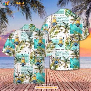 Minions Despicable Me Waves Palm Tree Funny Hawaiian Shirt