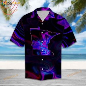 Minnesota Elevation Maps 3D Funny Hawaiian Shirt