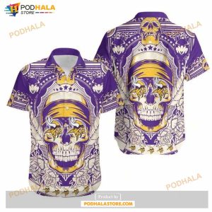 Minnesota Vikings Skull NFL Gift For Fan Hawaii Shirt Summer Collections