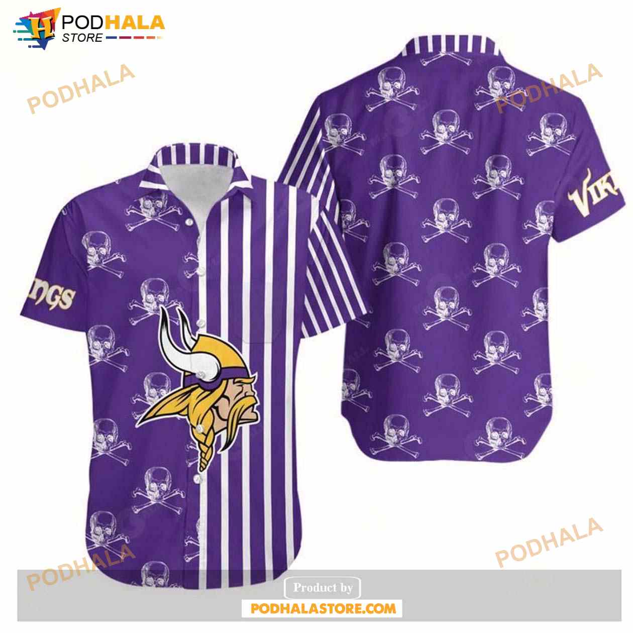 Minnesota Vikings Stripes And Skull Hawaii Shirt Summer Collections Minnesota Vikings Stripes And Skull Hawaii Shirt Summer Collections