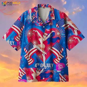 Miss Chatz 4th Of July Independence Day 3D Funny Hawaiian Shirt