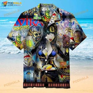 Mistress Of The Dark Pinball 3D Funny Hawaiian Shirt