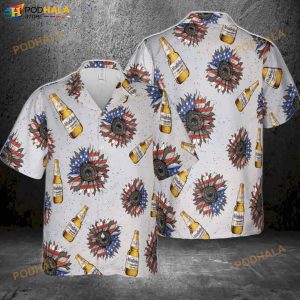 Modelo SuNFLowered 4th Of July 3D Funny Hawaiian Shirt