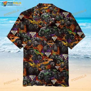 Monster Jam Pattern 3D Funny Hawaiian Shirt