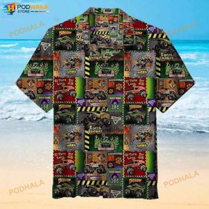 Monster Truck Pattern 3D Funny Hawaiian Shirt