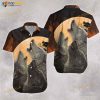Moon Wolf 3D Funny Hawaiian Shirt