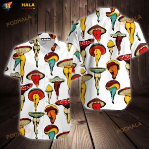 Mushroom Colourful 3D Funny Hawaiian Shirt