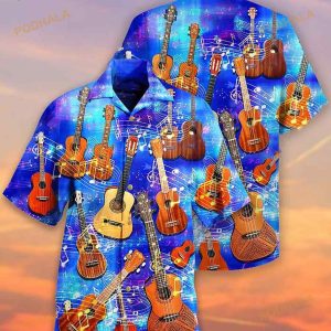 Music Love Guitar Forever 3D Funny Hawaiian Shirt
