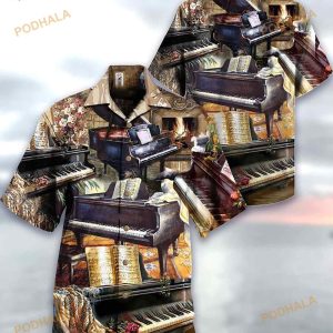 Music Once A Pianist Always 3D Funny Hawaiian Shirt