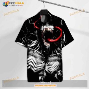 Mv Black Venom Cool Amazing Mv Venom Aloha Funny Hawaiian Shirt