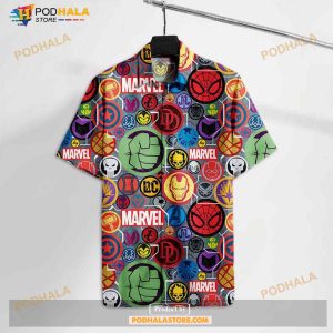 Mv Mv Characters Symbols Red High Quality Funny Hawaiian Shirt