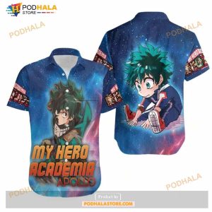 My Hero Academia Chibi Midoriya Izuku Galaxy An Aloha Funny Hawaiian Shirt