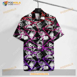 My Hero Academia Midoriya Izuku Faces Black Pink Funny Hawaiian Shirt