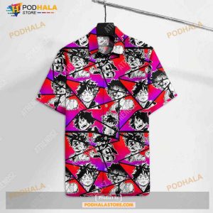 My Hero Academia Midoriya Izuku Faces Pink Red Funny Hawaiian Shirt