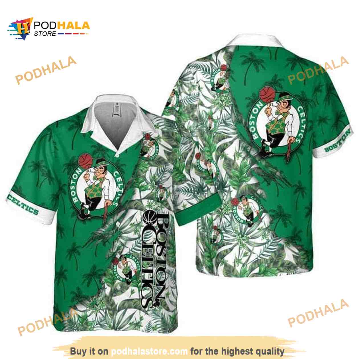 NBA Boston Celtics Tropical Flowers Hawaiian Shirt NBA Boston Celtics Tropical Flowers Hawaiian Shirt