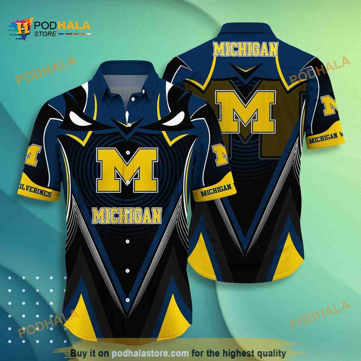 NCAA Michigan Wolverines Hawaiian Shirt Gift For Sport Fans NCAA Michigan Wolverines Hawaiian Shirt Gift For Sport Fans