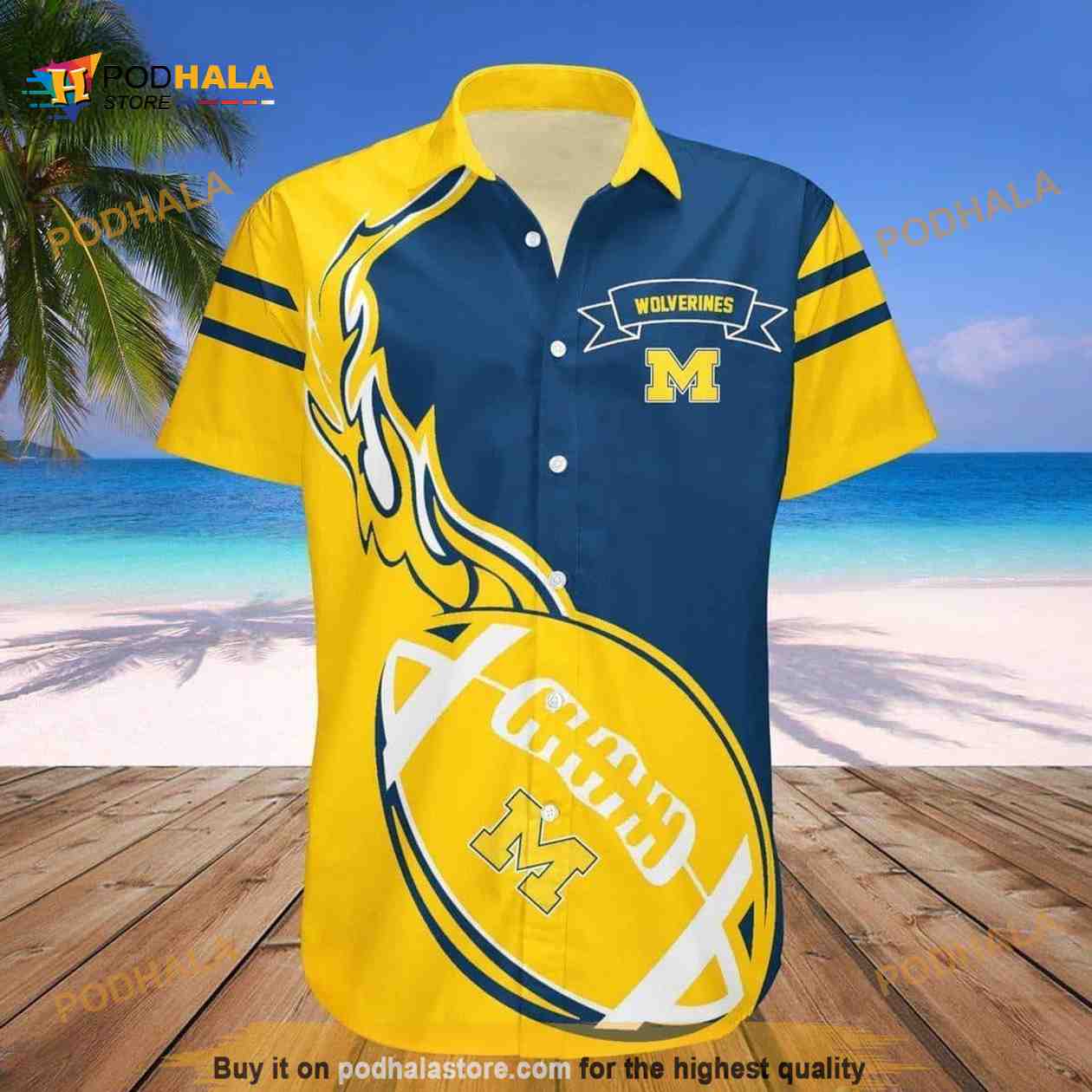 NCAA Michigan Wolverines Hawaiian Shirt Michigan Gift For Sport Fans NCAA Michigan Wolverines Hawaiian Shirt Michigan Gift For Sport Fans