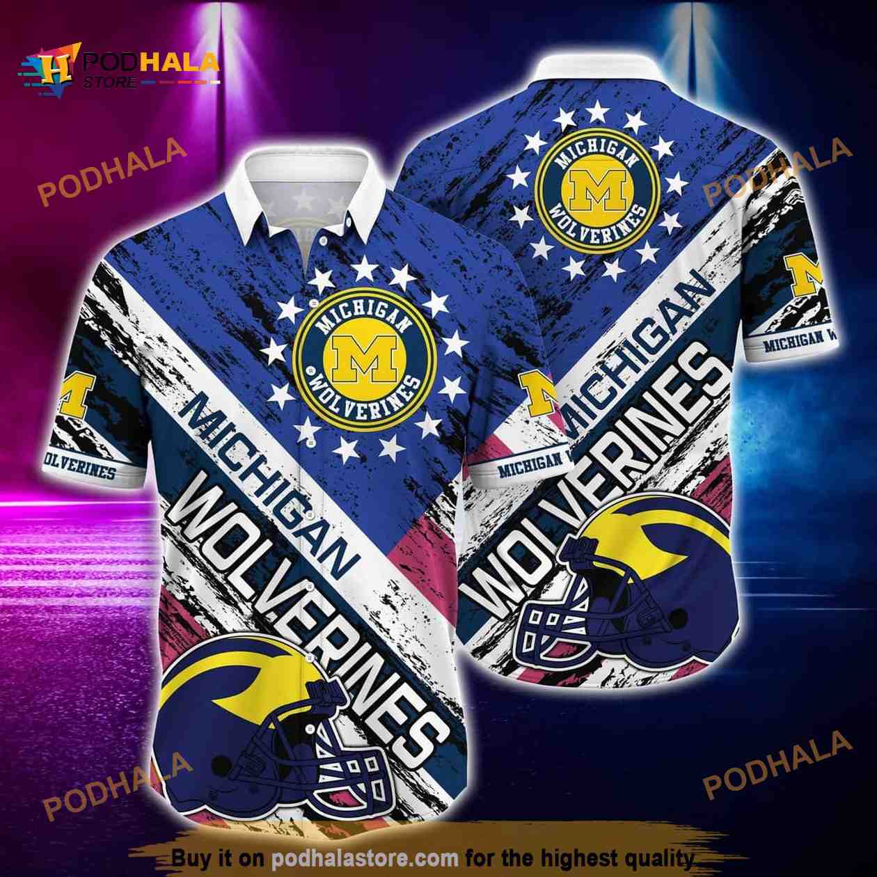 NCAA Michigan Wolverines Hawaiian Shirt Practical Beach Gift NCAA Michigan Wolverines Hawaiian Shirt Practical Beach Gift