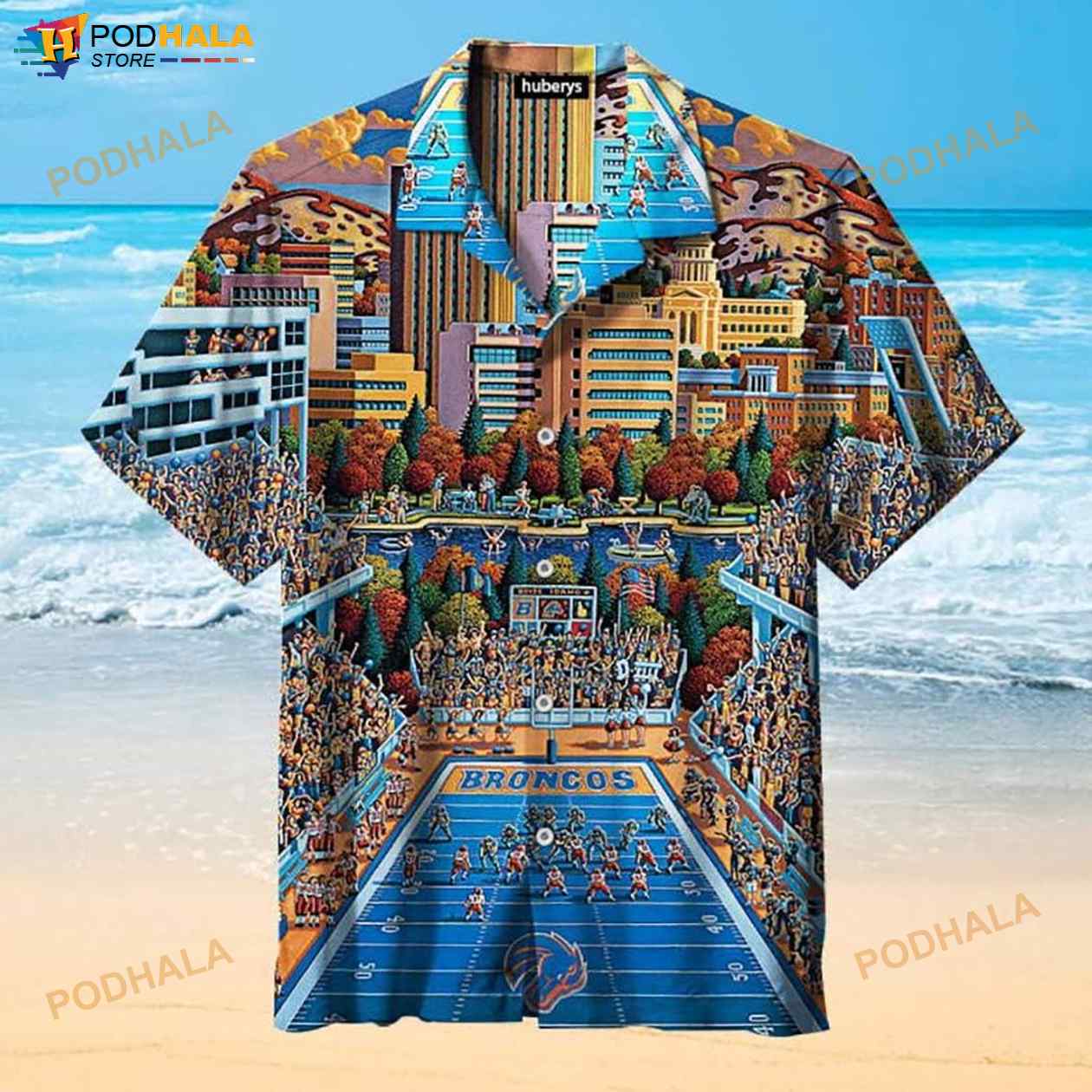 NFL Boise State Broncos 3D Funny Hawaiian Shirt NFL Boise State Broncos 3D Funny Hawaiian Shirt