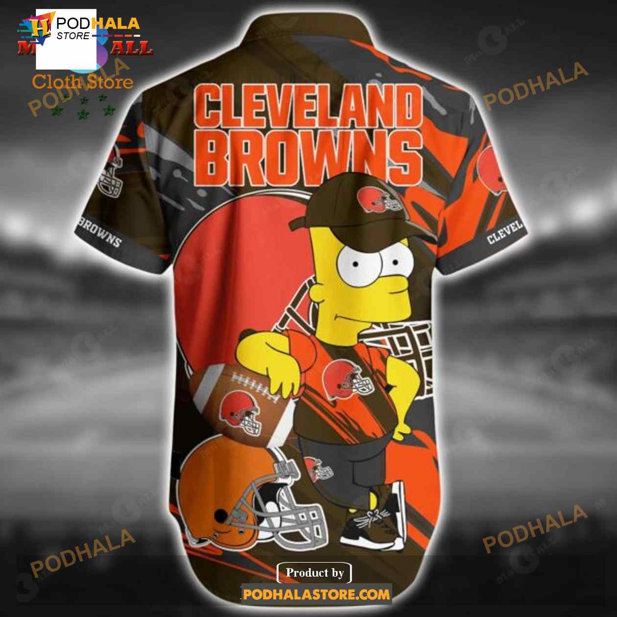 NFL Cleveland Browns Funny 3D NFL Hawaiian Shirt For Fans NFL Cleveland Browns Funny 3D NFL Hawaiian Shirt For Fans