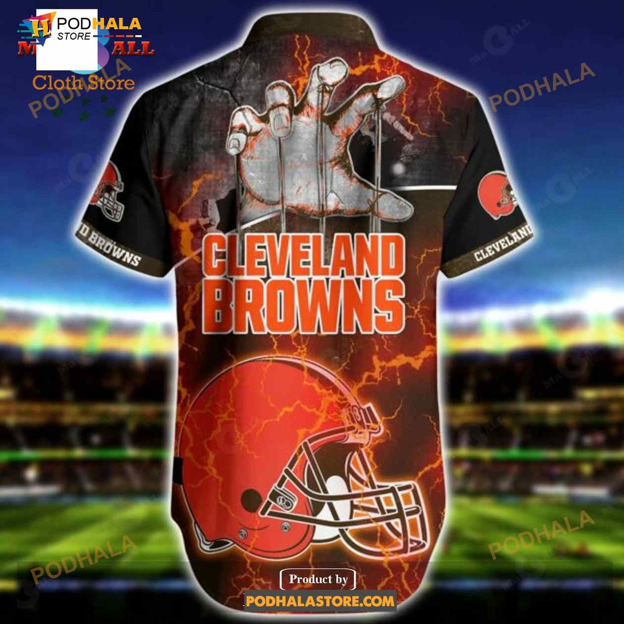 NFL Cleveland Browns Funny 3D NFL Hawaiian Shirt Summer 01 NFL Cleveland Browns Funny 3D NFL Hawaiian Shirt Summer 01