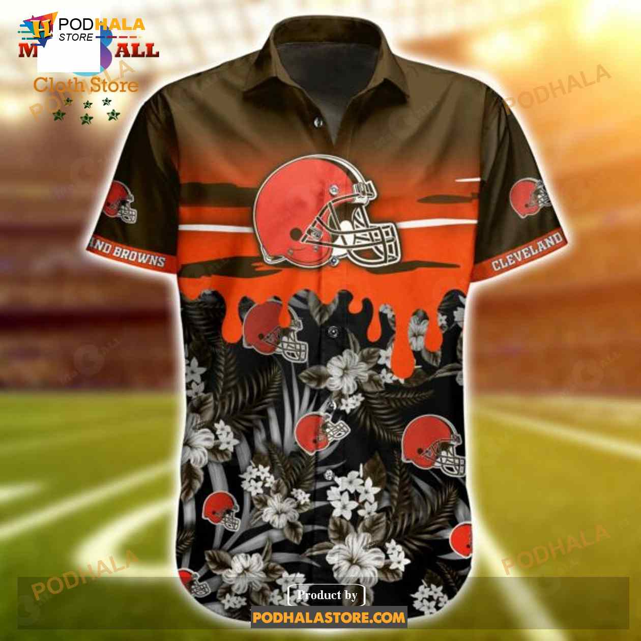 NFL Cleveland Browns Funny 3D NFL Hawaiian Shirt Summer Trending 02 NFL Cleveland Browns Funny 3D NFL Hawaiian Shirt Summer Trending 02