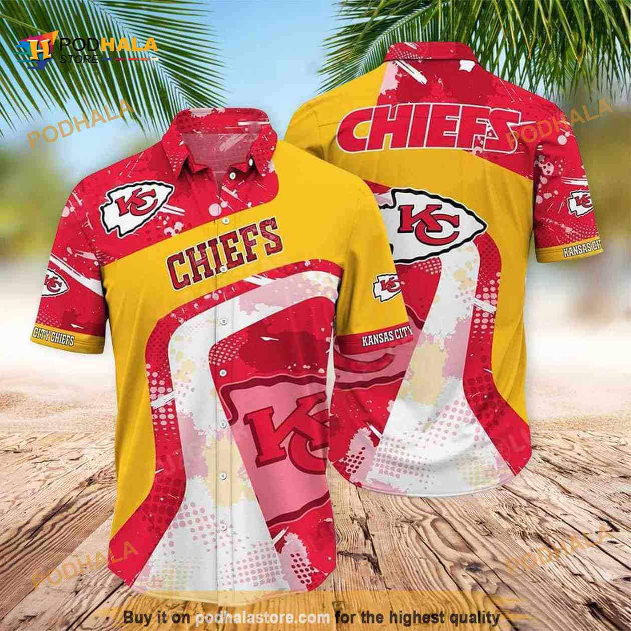 NFL Kansas City Chiefs Hawaiian Shirt Gift For Beach Trip NFL Kansas City Chiefs Hawaiian Shirt Gift For Beach Trip
