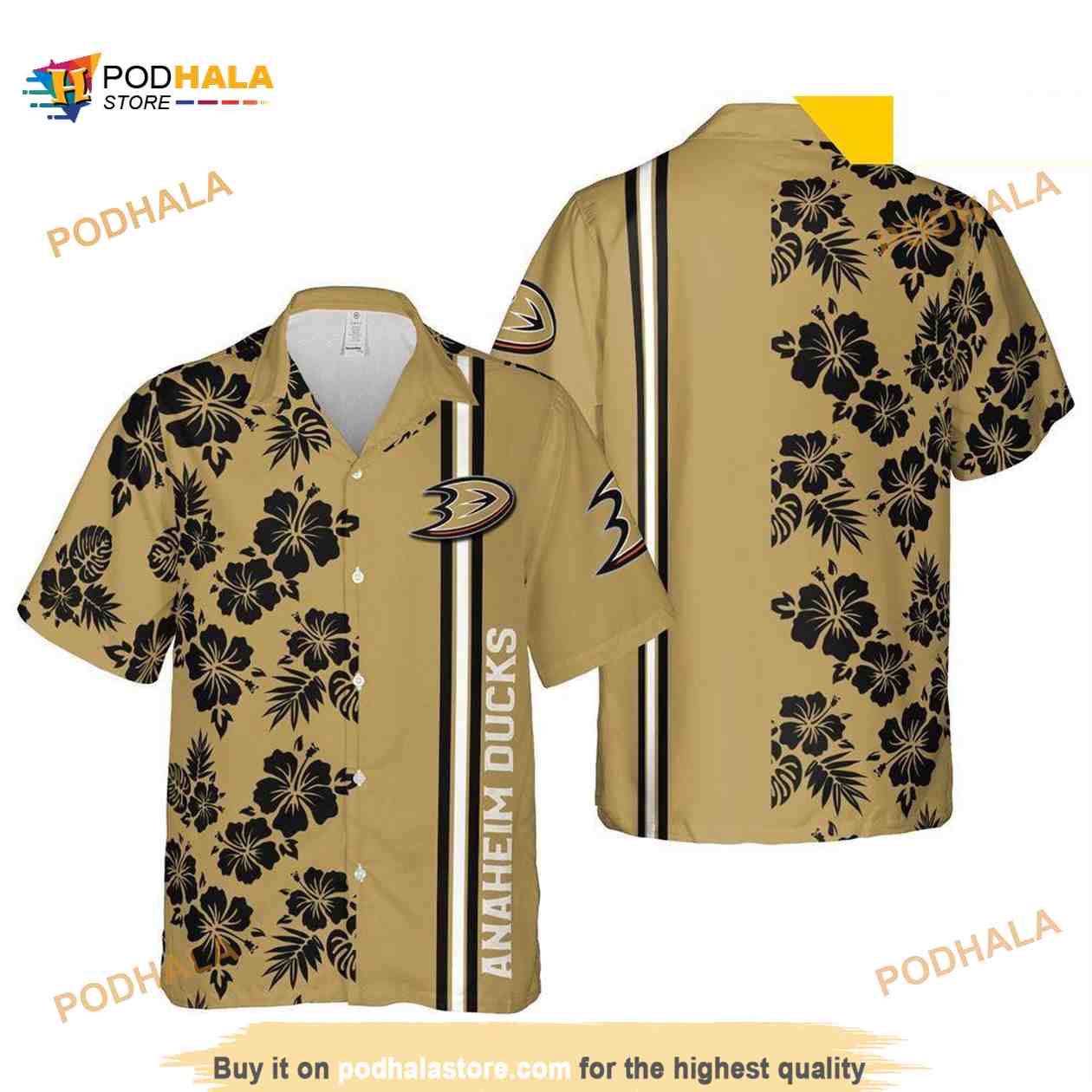 NHL Anaheim Ducks Hawaiian Shirt Tropical Floral For Hockey Lovers NHL Anaheim Ducks Hawaiian Shirt Tropical Floral For Hockey Lovers