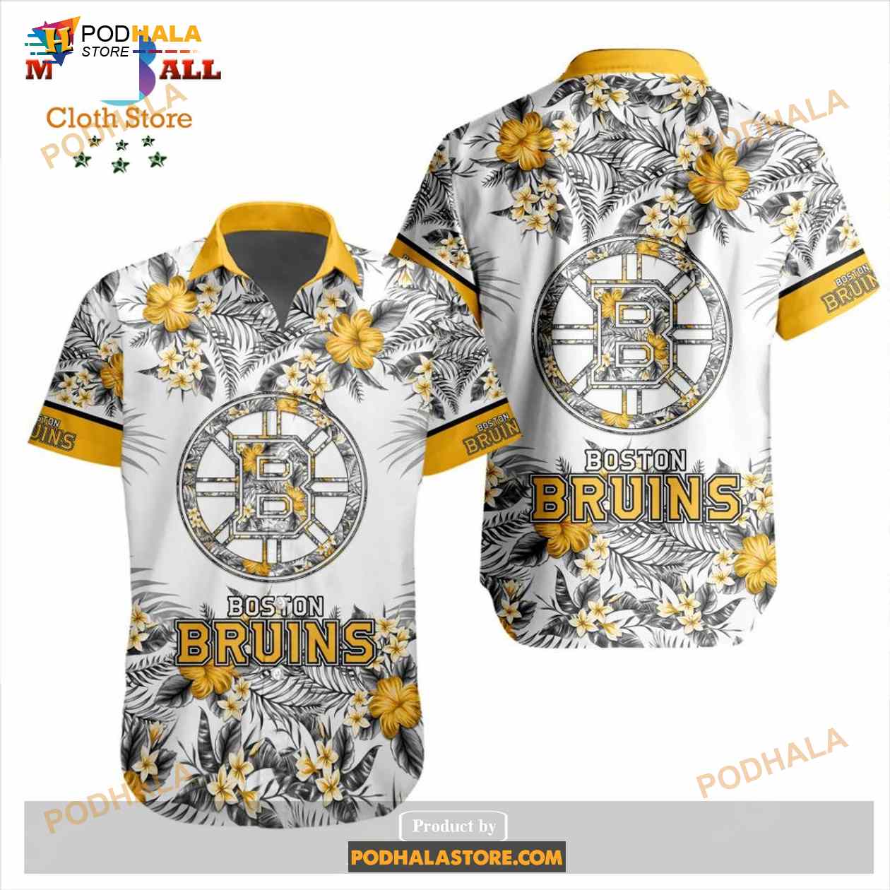 NHL Boston Bruins Flowers Trending Style Special Design Button Funny Hawaiian Shirt NHL Boston Bruins Flowers Trending Style Special Design Button Funny Hawaiian Shirt
