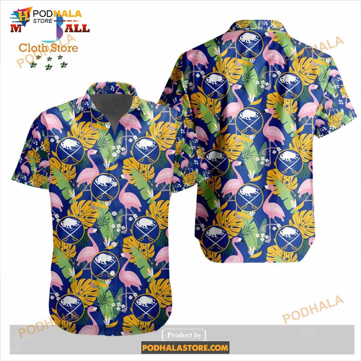 NHL Buffalo Sabres Crane Bird Special Design Button Funny Hawaiian Shirt NHL Buffalo Sabres Crane Bird Special Design Button Funny Hawaiian Shirt