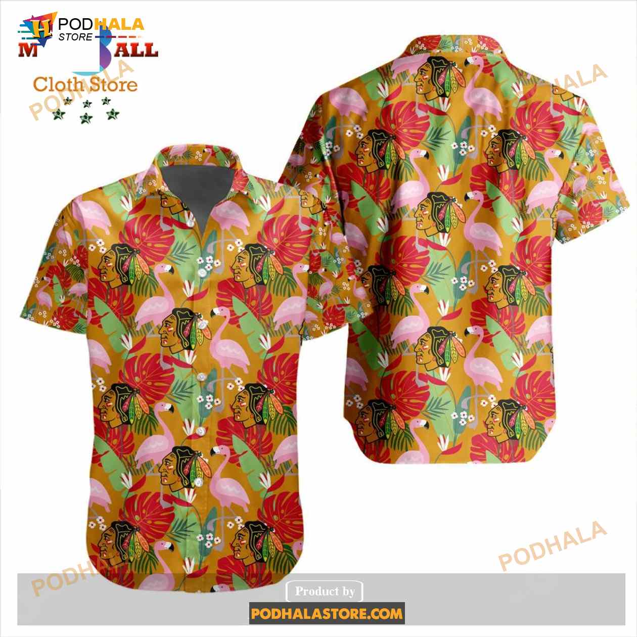 NHL Chicago Blackhawks Crane Bird Special Design Button Funny Hawaiian Shirt NHL Chicago Blackhawks Crane Bird Special Design Button Funny Hawaiian Shirt