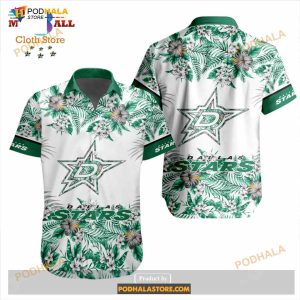 NHL Dallas Stars Flowers Trending Style Special Design Button Funny Hawaiian Shirt