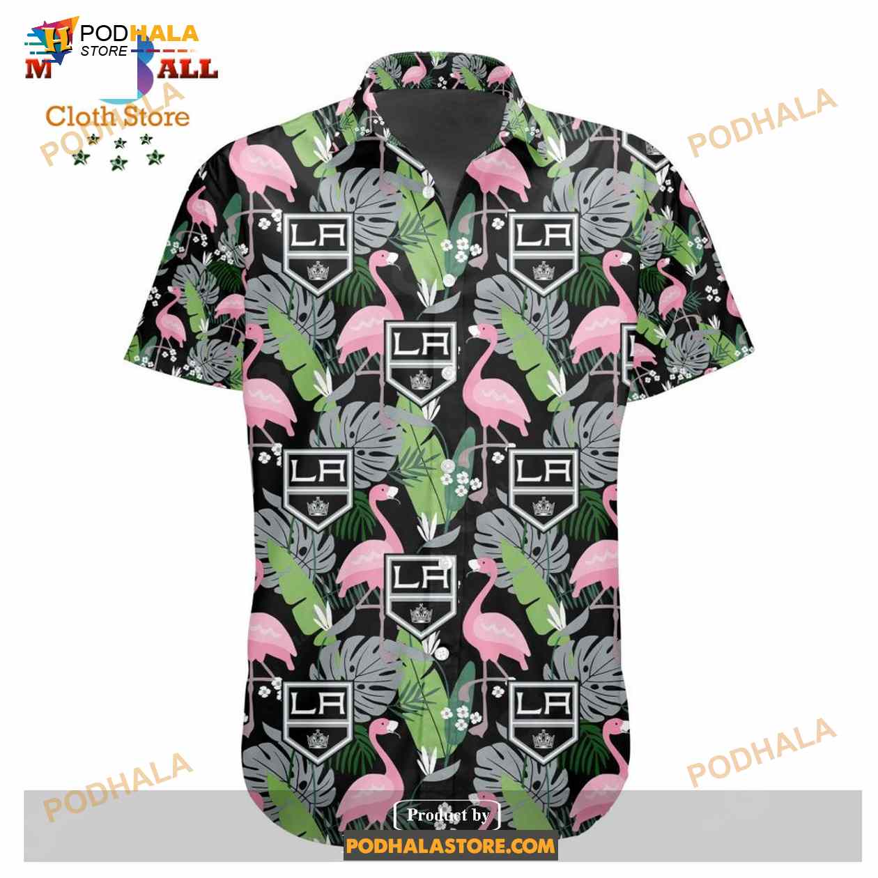 NHL Los Angeles Kings Crane Bird Special Design Button Funny Hawaiian Shirt NHL Los Angeles Kings Crane Bird Special Design Button Funny Hawaiian Shirt