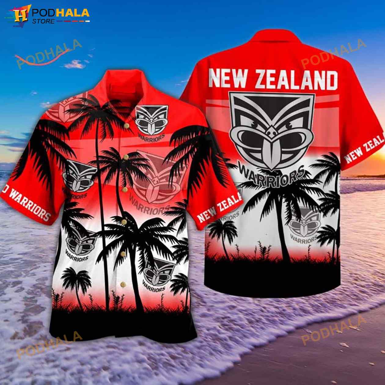 NRL New Zealand Warriors 3D Funny Hawaiian Shirt NRL New Zealand Warriors 3D Funny Hawaiian Shirt