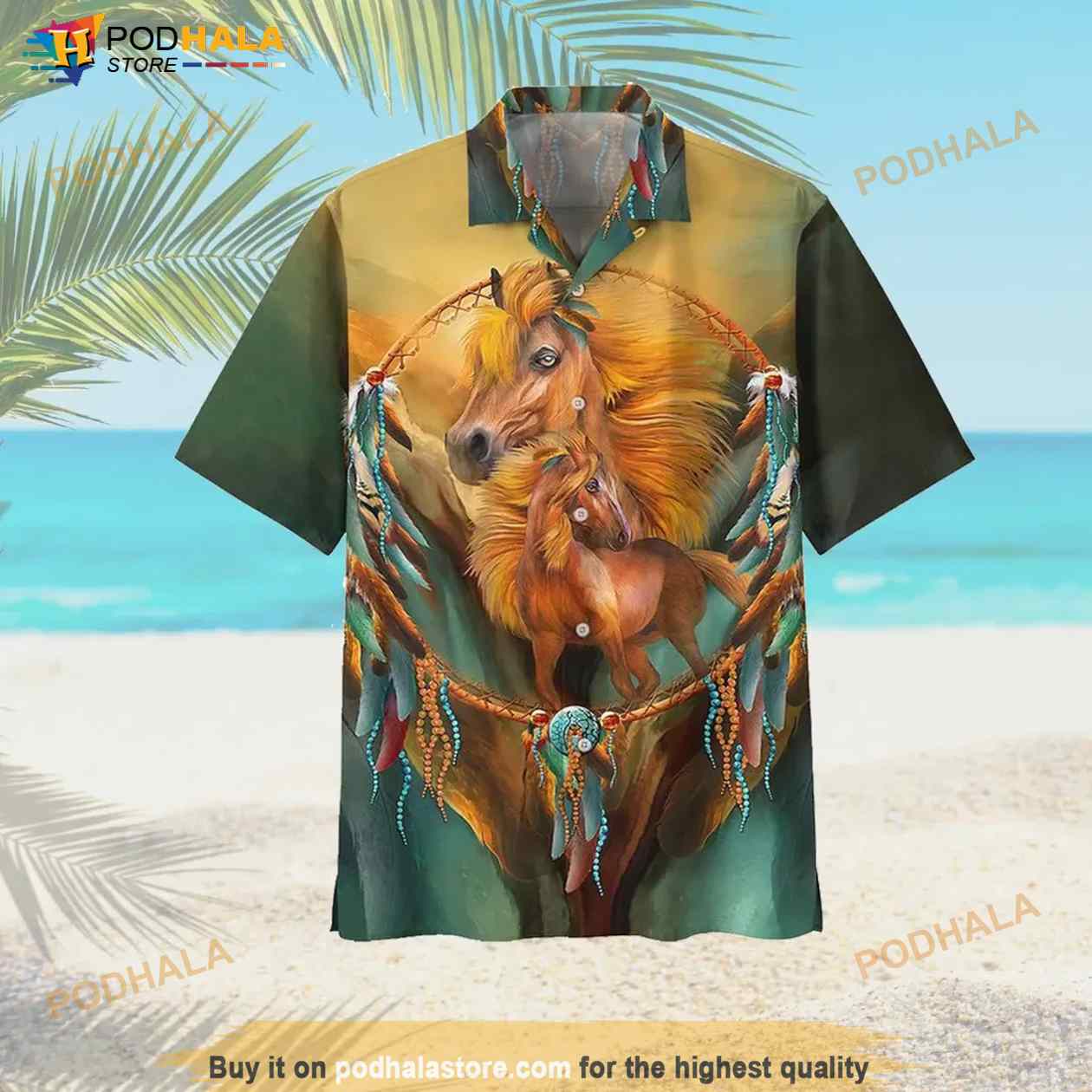 Native American Horse Ii Hawaiian Shirt Native American Horse Ii Hawaiian Shirt