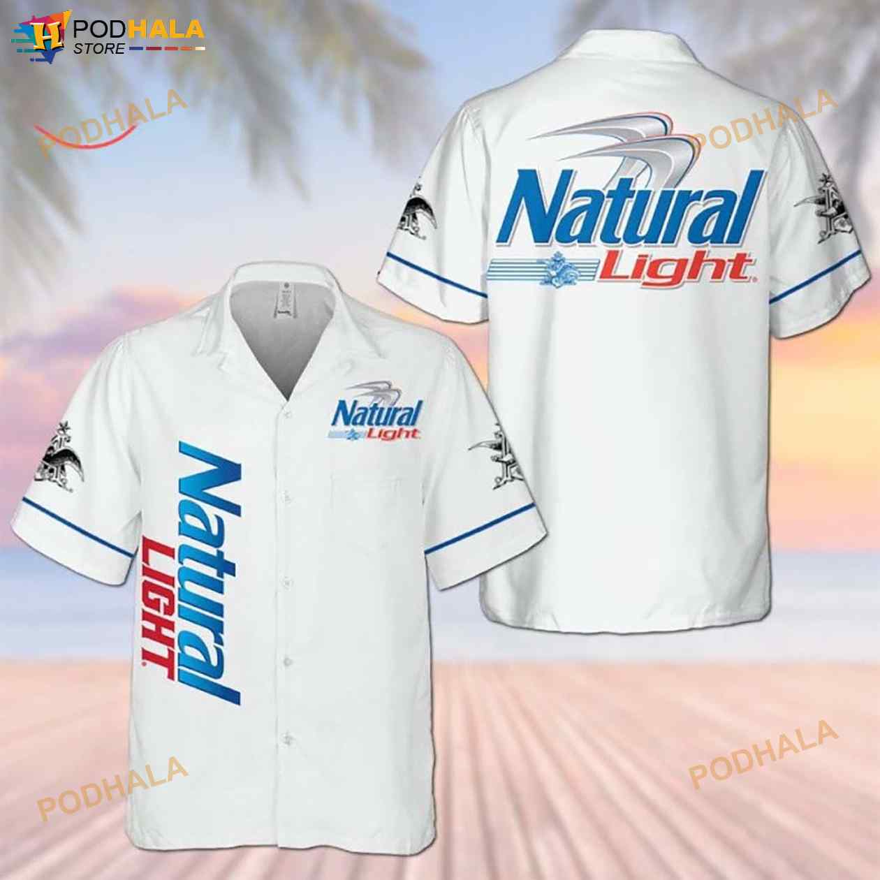 Natural Light Beer 3D Funny Hawaiian Shirt Natural Light Beer 3D Funny Hawaiian Shirt