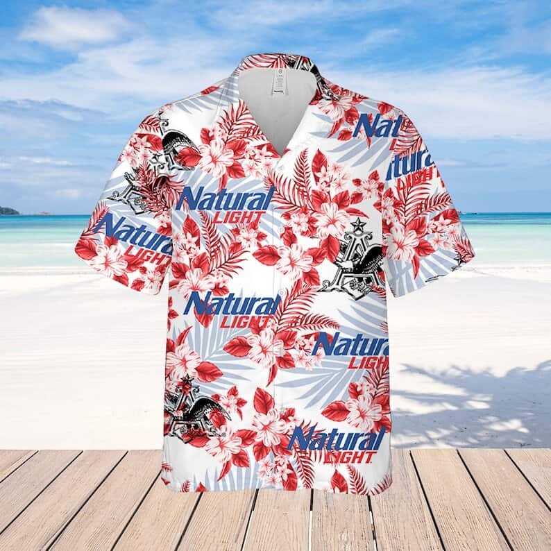 Natural Light Funny Hawaiian Shirt Flowers Pattern Summer Gift For Beach Lovers Natural Light Funny Hawaiian Shirt Flowers Pattern Summer Gift For Beach Lovers
