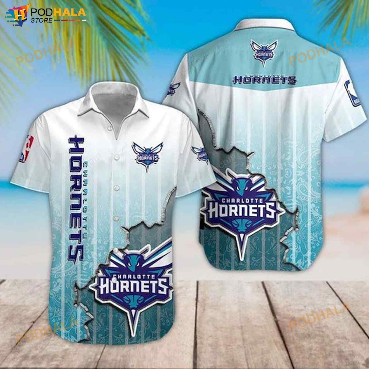Nba Charlotte Hornets 3D Funny Hawaiian Shirt Nba Charlotte Hornets 3D Funny Hawaiian Shirt