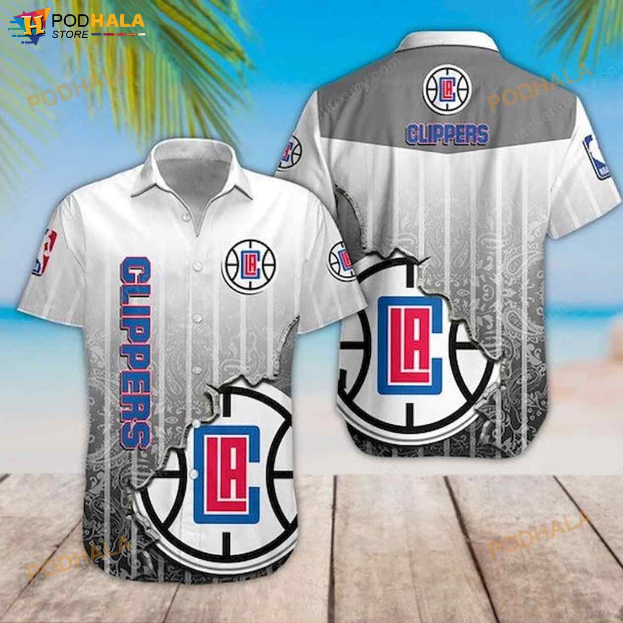 Nba Los Angeles Clippers 3D Funny Hawaiian Shirt Nba Los Angeles Clippers 3D Funny Hawaiian Shirt