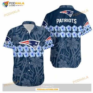 New England Patriots Flower And Logo Hawaii Shirt Summer Collections