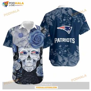 New England Patriots Skull NFL Gift For Fan Hawaiian Graphic Print Shirt