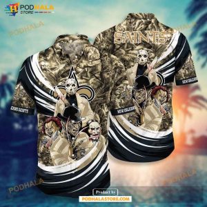 New Orleans Saints NFL Halloween Horror Movies Hawaiian Shirt