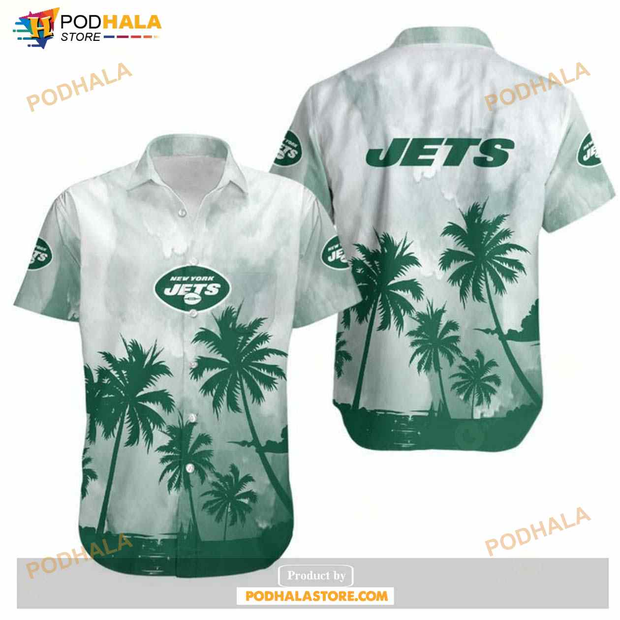New York Jets Coconut Trees NFL Gift For Fan Hawaiian Graphic Print Shirt New York Jets Coconut Trees NFL Gift For Fan Hawaiian Graphic Print Shirt