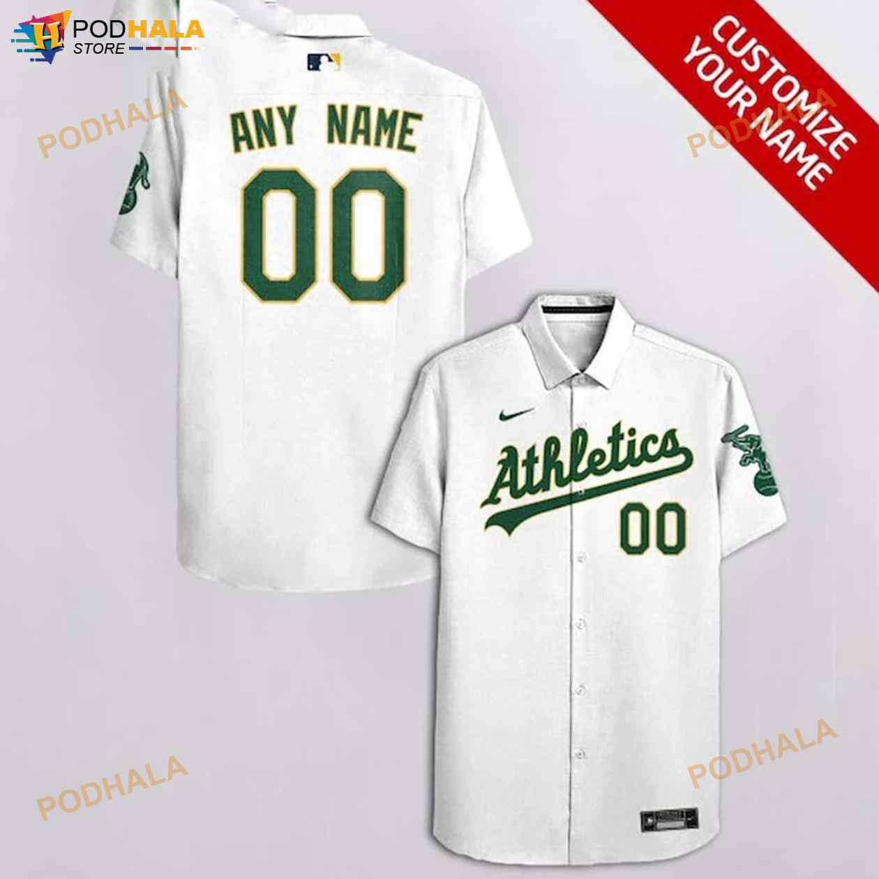 Oakland Athletics Customized 3D Funny Hawaiian Shirt Oakland Athletics Customized 3D Funny Hawaiian Shirt
